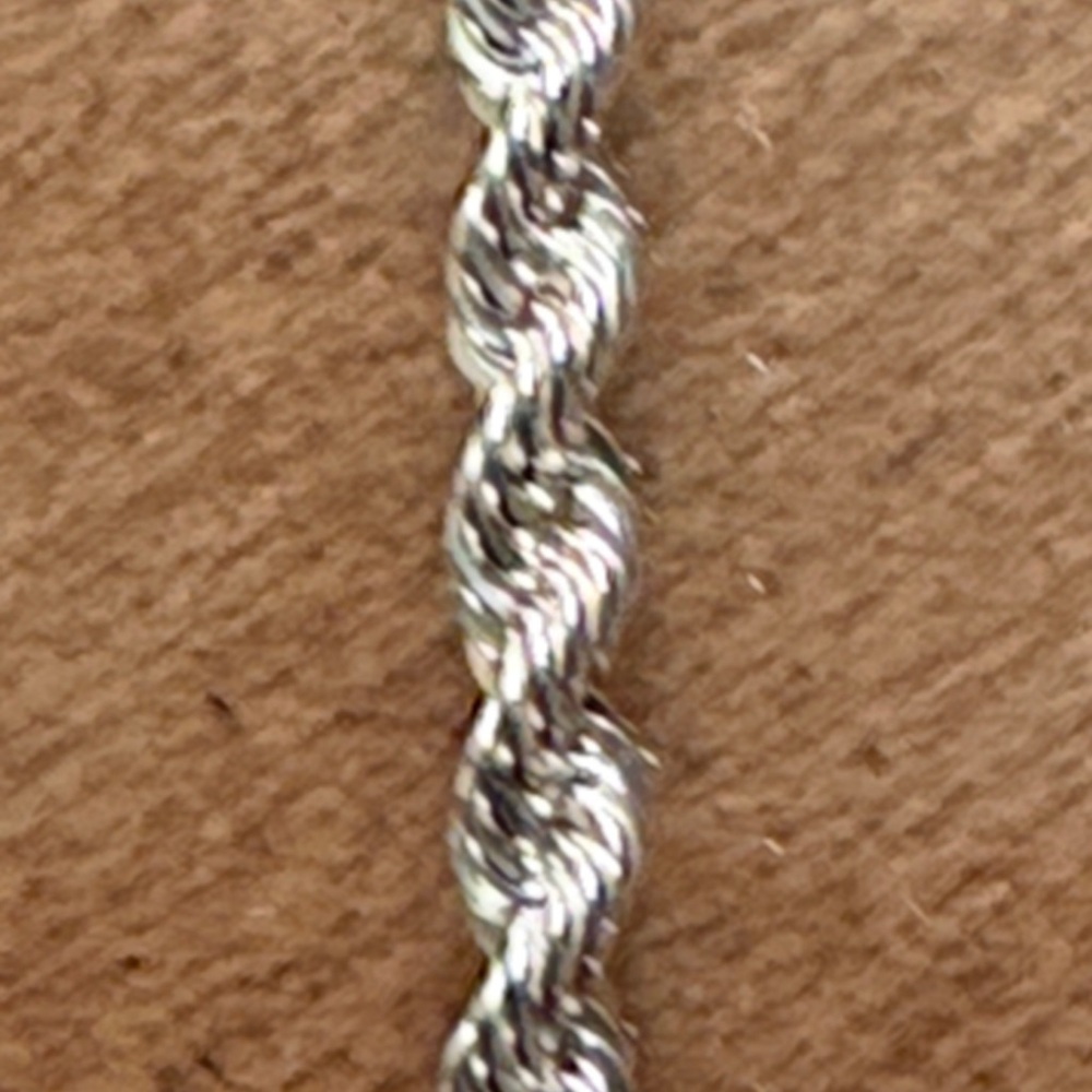 Silver Twisted Chain Necklace - Picture 6 of 8